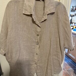 Beige Linen Top from Greece